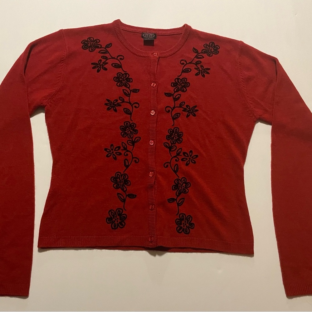F&F Red Knit Cardigan